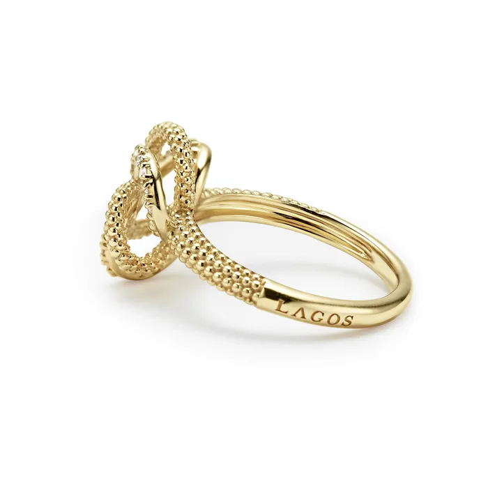 Lagos Rings Love Knot 18K Gold Love Knot Diamond Ring Lagos Rings Love Knot 18K Gold Love Knot Diamond Ring