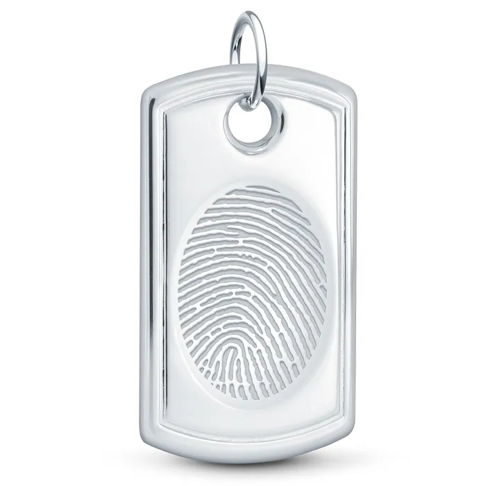 Legacy Touch Sterling Silver Dog Tag Pendant Necklaces