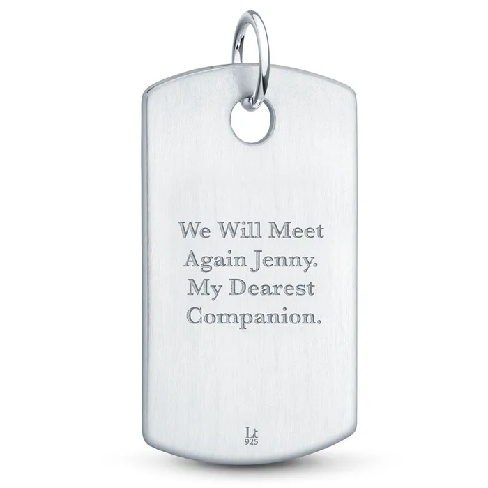 Legacy Touch Sterling Silver Dog Tag Pendant Necklaces