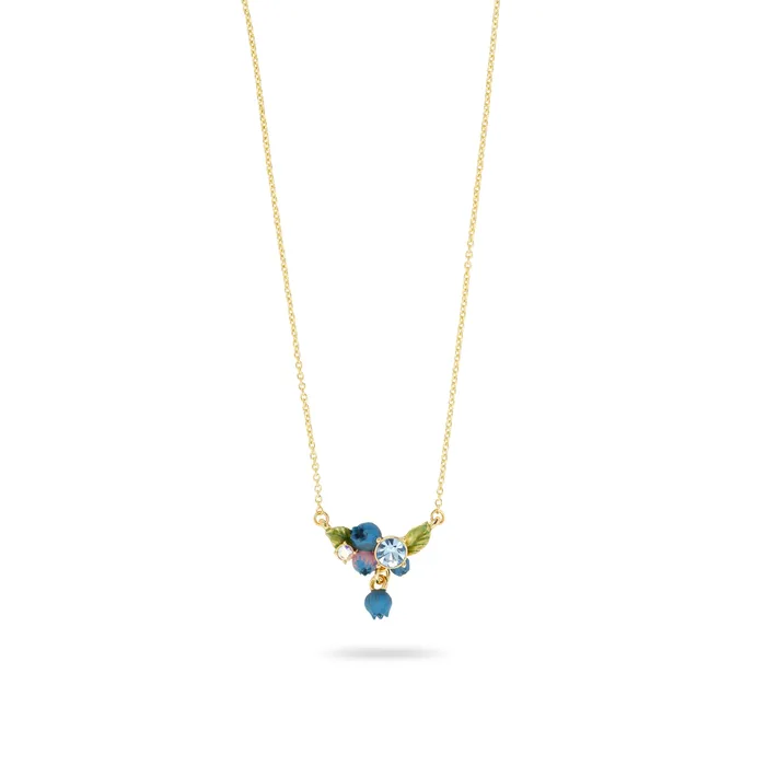 Les Nereides Blueberry and Round Cut Stone Necklace Les Nereides Necklaces