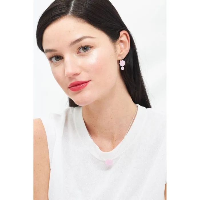 Les Nereides Earrings Les NereidesClipOn Earrings La Diamantine With 2 Asymmetrical Pink StonesOne Size Les Nereides Earrings Les NereidesClipOn Earrings La Diamantine With 2 Asymmetrical Pink StonesOne Size