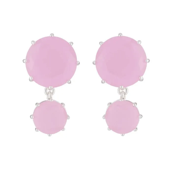Les Nereides Earrings Les NereidesClipOn Earrings La Diamantine With 2 Asymmetrical Pink StonesOne Size Les Nereides Earrings Les NereidesClipOn Earrings La Diamantine With 2 Asymmetrical Pink StonesOne Size