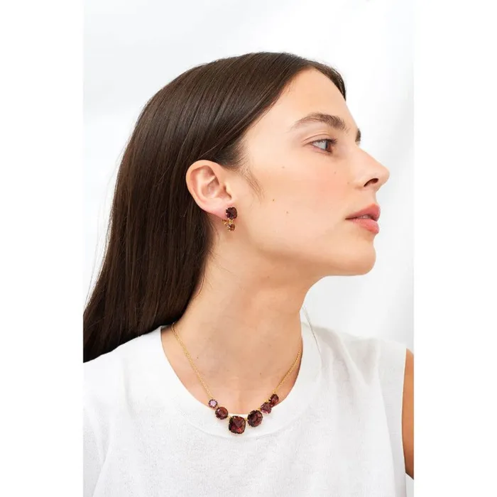 Les Nereides Necklaces Les Nereides 6 Plum Stones Necklace Les Nereides Necklaces Les Nereides 6 Plum Stones Necklace