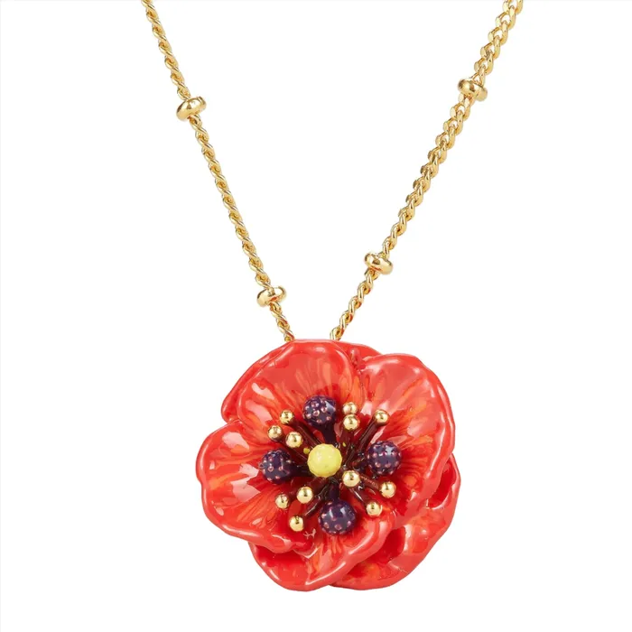 Les Nereides Poppy Pendant Necklace Les Nereides Necklaces