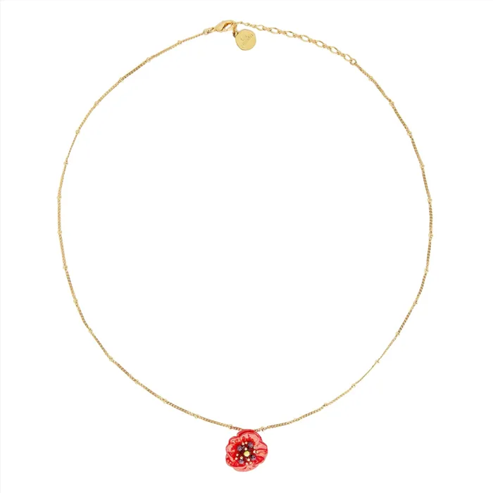 Les Nereides Poppy Pendant Necklace Les Nereides Necklaces Les Nereides Poppy Pendant Necklace Les Nereides Necklaces