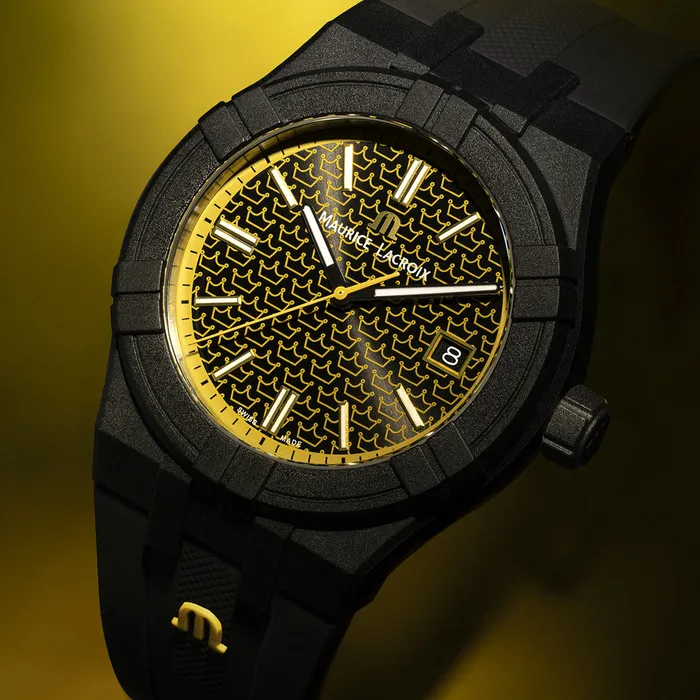 Maurice Lacroix Aikon Tide Kotc Gents Black Rubber Watch Maurice Lacroix Watches