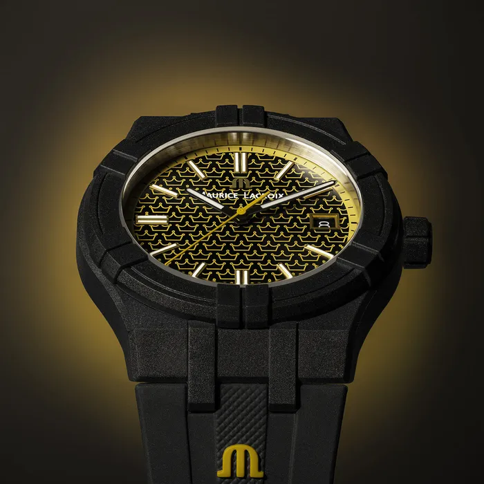 Maurice Lacroix Aikon Tide Kotc Gents Black Rubber Watch Maurice Lacroix Watches