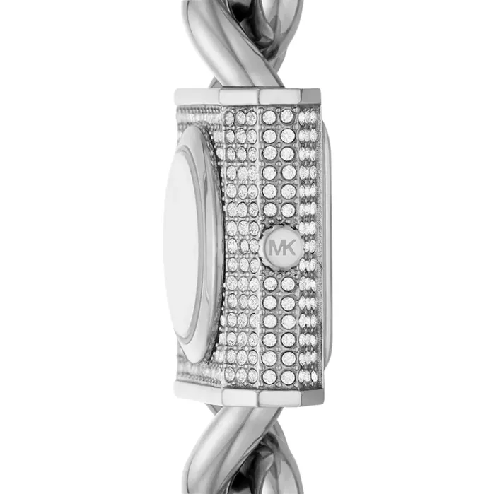 Michael Kors MK Chain Lock Ladies ThreeHand Stainless Steel Watch Michael Kors Bracelets