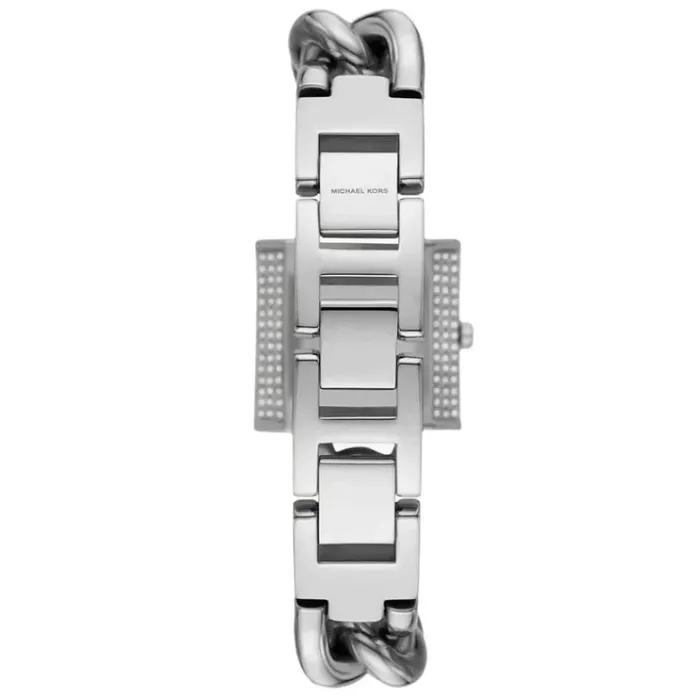 Michael Kors MK Chain Lock Ladies ThreeHand Stainless Steel Watch Michael Kors Bracelets