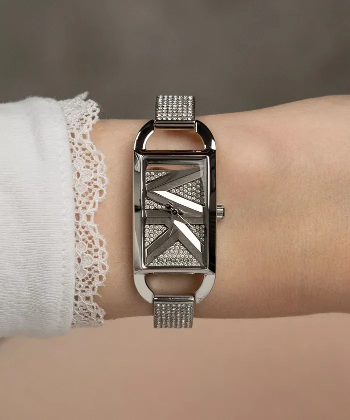 Michael Kors MK Empire Ladies SilverTone Bangle Watch Michael Kors Rings