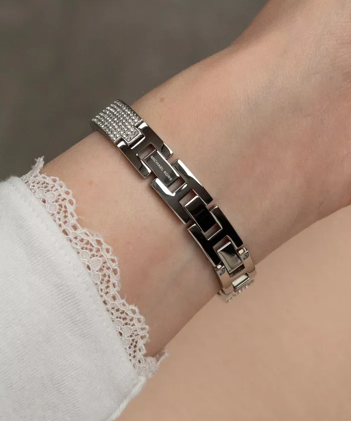 Michael Kors MK Empire Ladies SilverTone Bangle Watch Michael Kors Rings