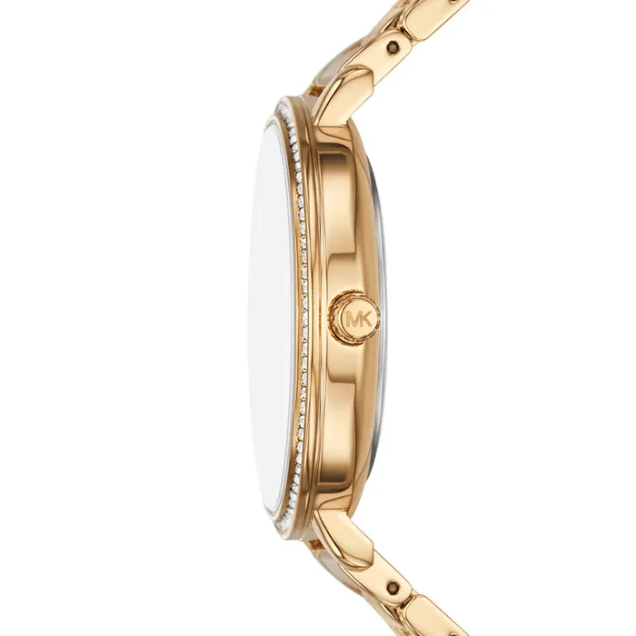 Michael Kors Rings Michael Kors Pyper Ladies White Dial Gold Tone Watch