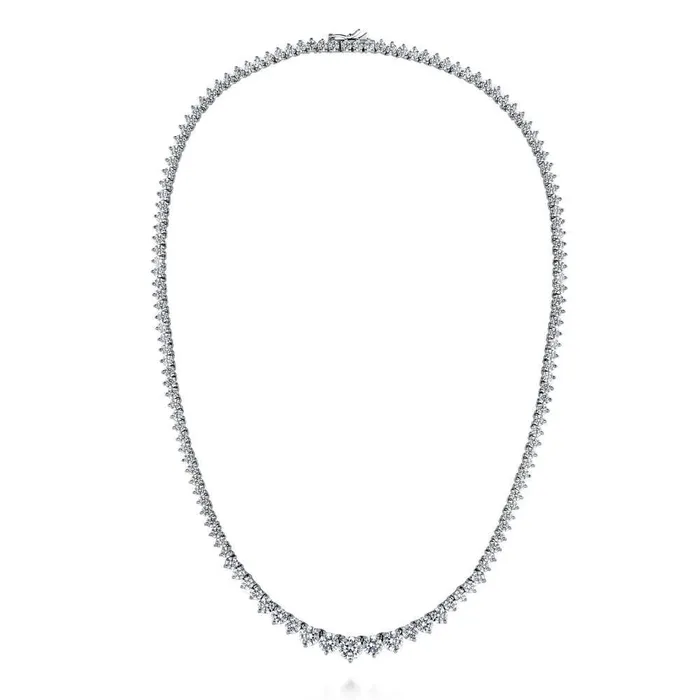 Necklaces BERRICLE Graduated CZ Tennis Necklace in Sterling Silver