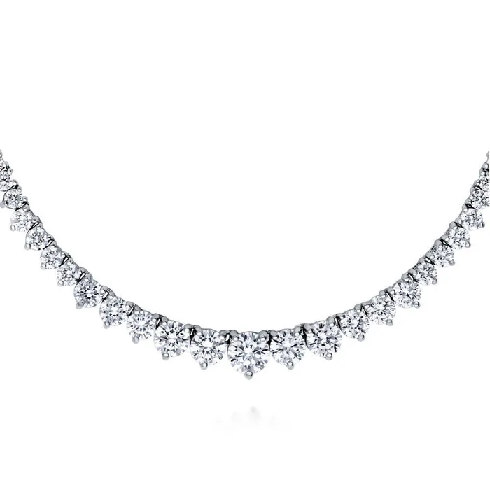 Necklaces BERRICLE Graduated CZ Tennis Necklace in Sterling Silver