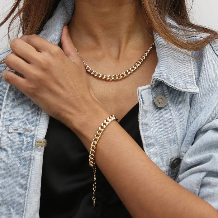 Necklaces BERRICLE Lightweight Curb Chain Necklace 7mm