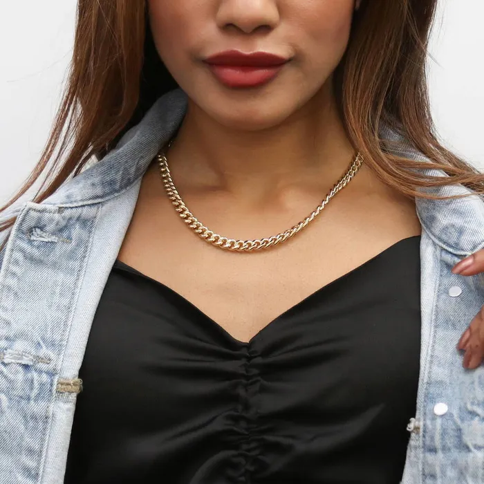 Necklaces BERRICLE Lightweight Curb Chain Necklace 7mm