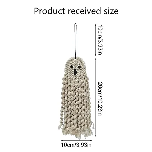 Necklaces Dropshipped via Social Commerce Network UJEAVETTE Hanging Ghost Decoration Hand Woven Ghost for Yard Front Door Tree