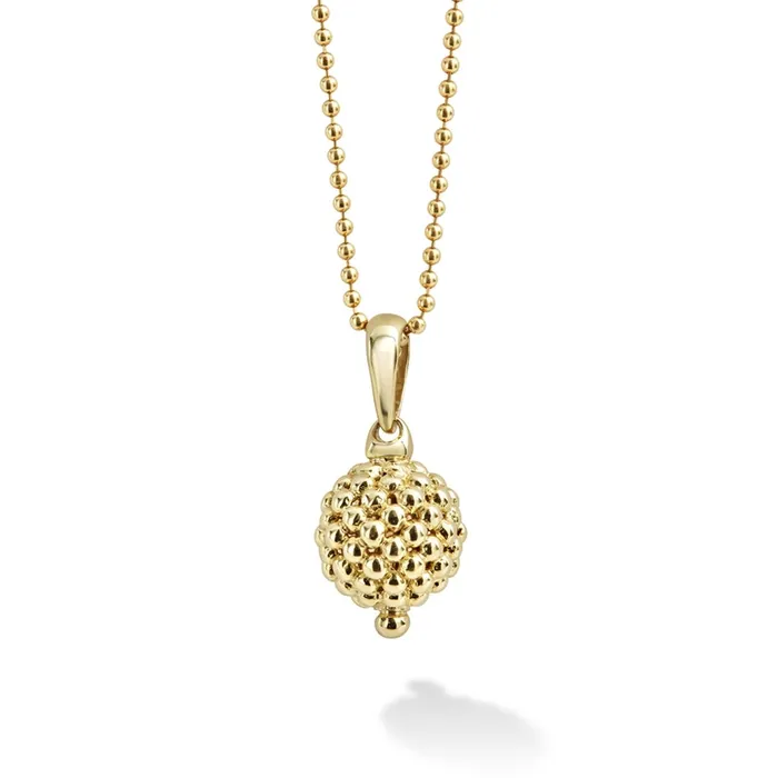 Necklaces Lagos Caviar Gold 18K Gold Caviar Beaded Pendant Necklace