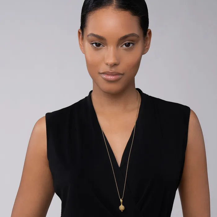 Necklaces Lagos Caviar Gold 18K Gold Caviar Beaded Pendant Necklace Necklaces Lagos Caviar Gold 18K Gold Caviar Beaded Pendant Necklace