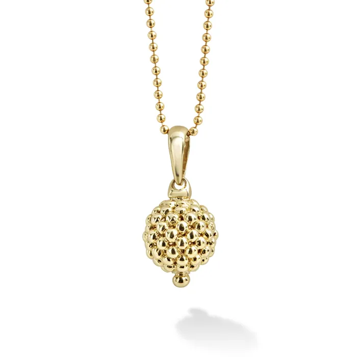 Necklaces Lagos Caviar Gold 18K Gold Caviar Beaded Pendant Necklace Necklaces Lagos Caviar Gold 18K Gold Caviar Beaded Pendant Necklace
