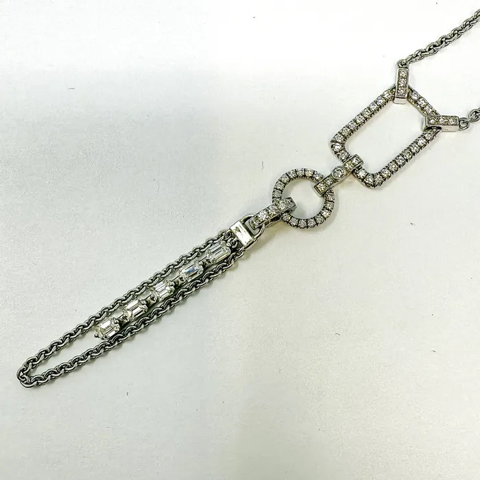 Necklaces Norman Covan Norman Covan 18K White Gold Diamond Pendant Necklace