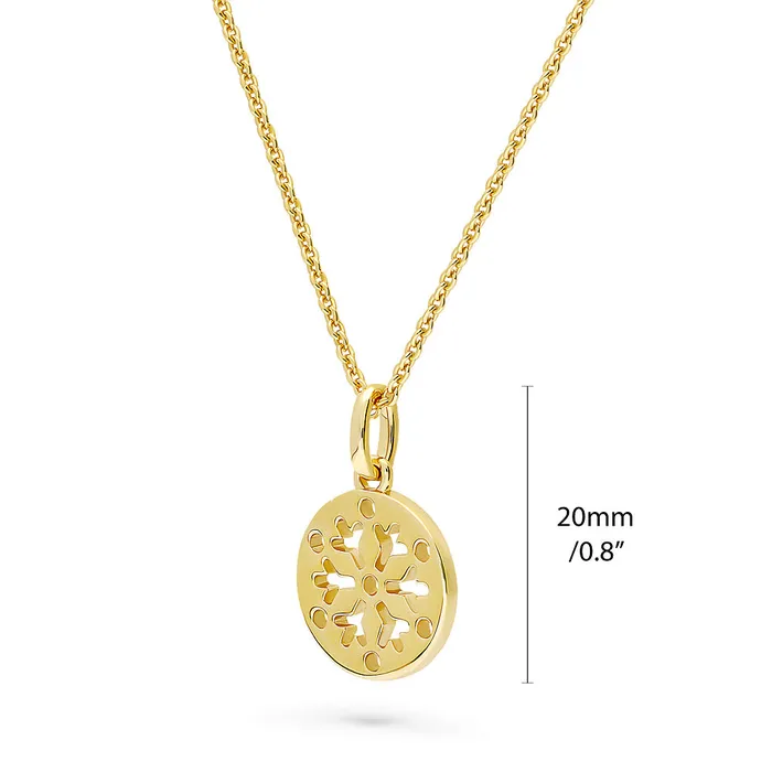 Necklaces Snowflake Coin Necklace and Earrings in Sterling Silver BERRICLE