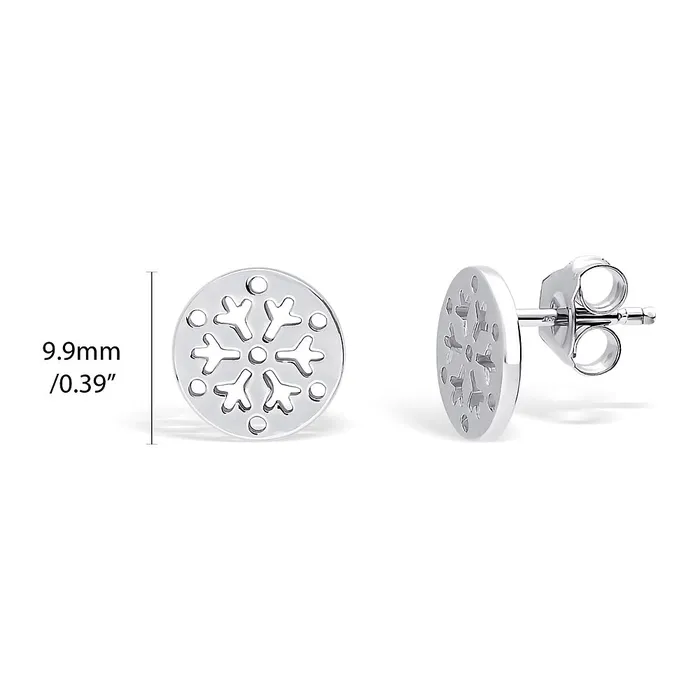 Necklaces Snowflake Coin Necklace and Earrings in Sterling Silver BERRICLE