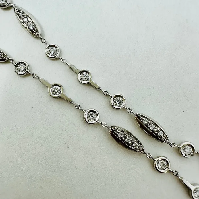 Necklaces Vaid 18K White Gold 32 Necklace with 113 Diamonds Vaid
