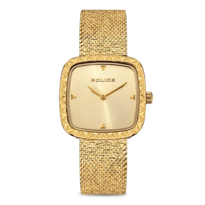 Police Bracelets Police Glamour Square Ladies Champagne Dial Gold Tone Mesh Bracelet Watch Police Bracelets Police Glamour Square Ladies Champagne Dial Gold Tone Mesh Bracelet Watch