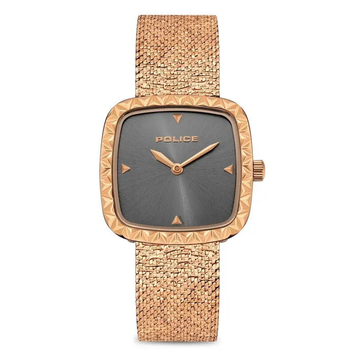 Police Bracelets Police Glamour Square Ladies Grey Satin Dial Rose Gold tone Mesh Bracelet Watch Police Bracelets Police Glamour Square Ladies Grey Satin Dial Rose Gold tone Mesh Bracelet Watch
