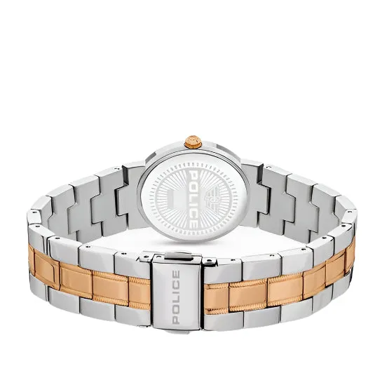 Police Necklaces Police Urban Ladies MotherofPearl Dial Rose Gold Steel Watch