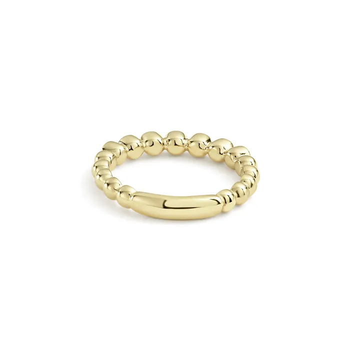 PreStyled Sets LAGOS Caviar Gold 18K Gold and Diamond Stacking Ring PreStyled Sets LAGOS Caviar Gold 18K Gold and Diamond Stacking Ring