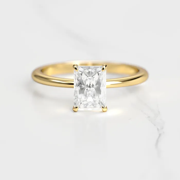 Radiant Solitaire Diamond Ring Capucinne Rings