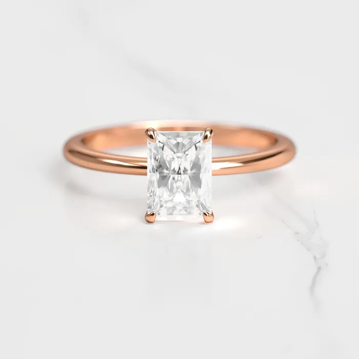 Radiant Solitaire Diamond Ring Capucinne Rings