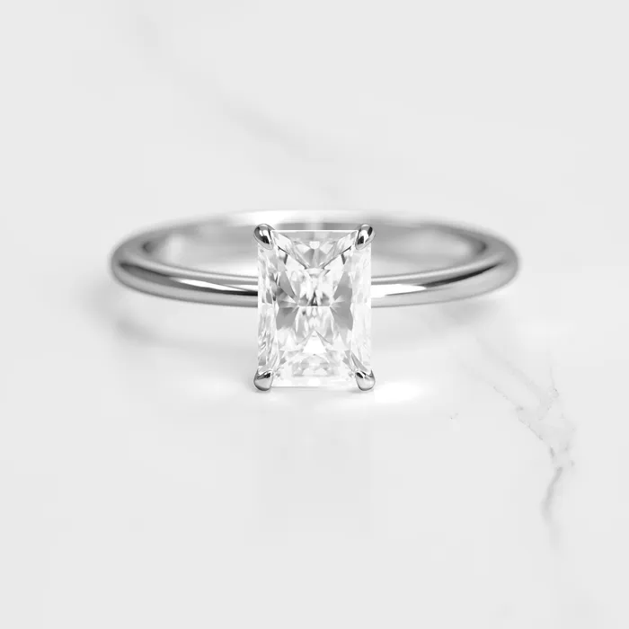 Radiant Solitaire Diamond Ring Capucinne Rings