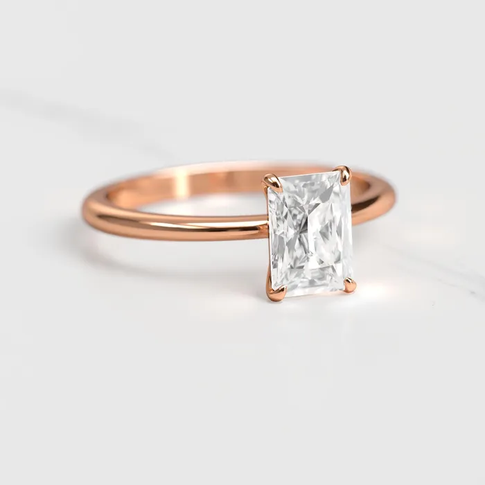 Radiant Solitaire Diamond Ring Capucinne Rings