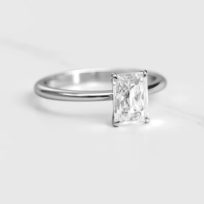 Radiant Solitaire Diamond Ring Capucinne Rings