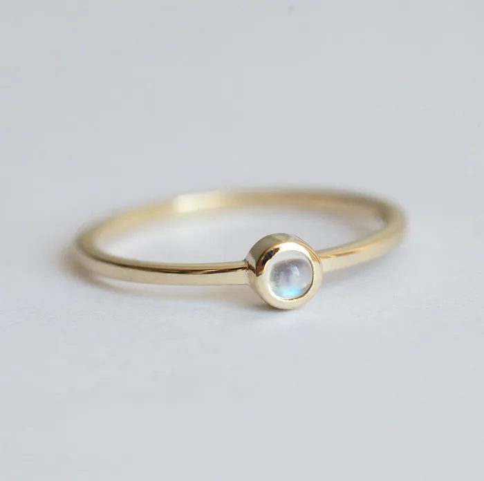 Rainbow Moonstone Ring Capucinne Rings
