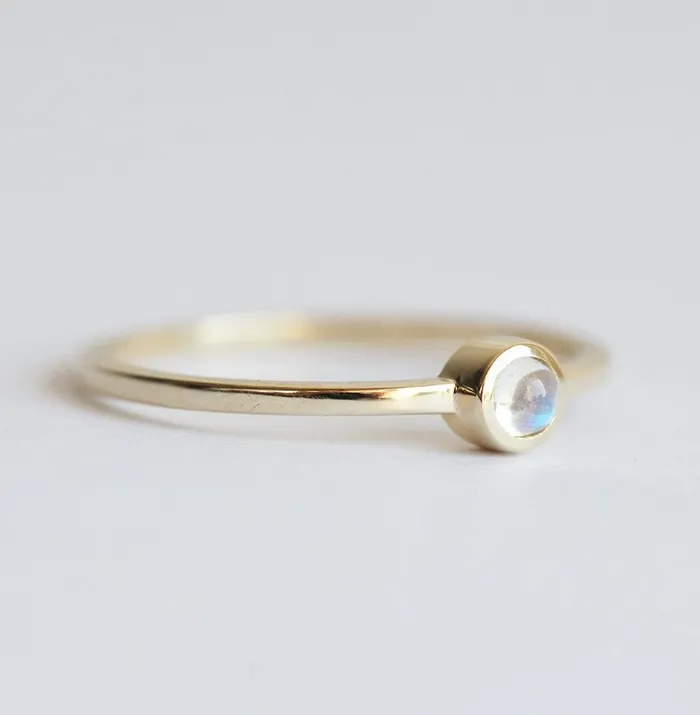 Rainbow Moonstone Ring Capucinne Rings