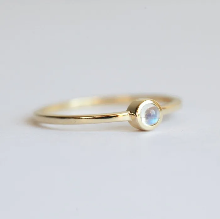 Rainbow Moonstone Ring Capucinne Rings