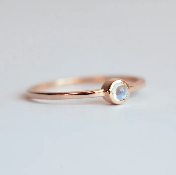 Rainbow Moonstone Ring Capucinne Rings