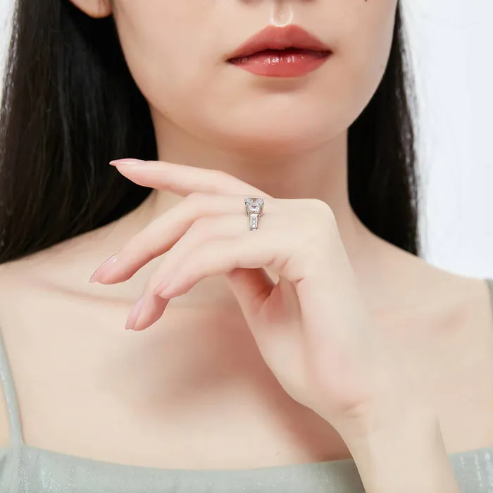 Rings 3Stone 2ct Princess CZ Ring Set in Sterling Silver BERRICLE