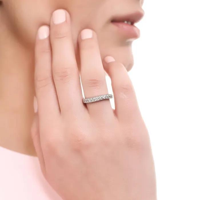 Rings 3Stone 2ct Princess CZ Ring Set in Sterling Silver BERRICLE