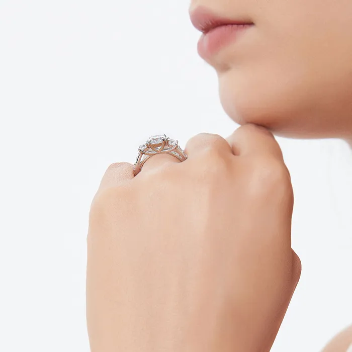 Rings BERRICLE 3Stone 125ct CZ Ring Set in Sterling Silver