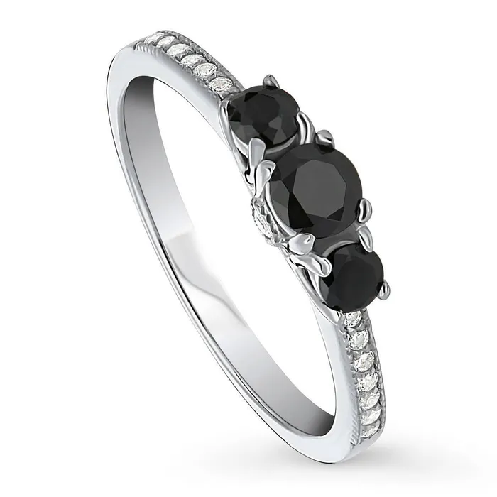 Rings BERRICLE 3Stone CZ Ring in Sterling Silver 025ct