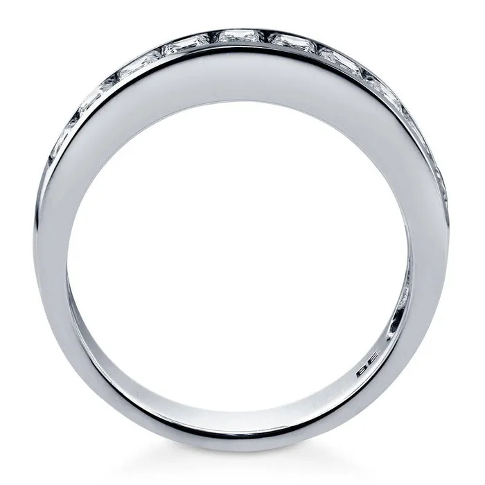 Rings BERRICLE Channel Princess CZ Eternity Ring in Sterling Silver