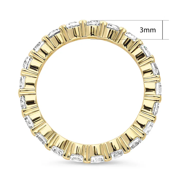 Rings BERRICLE Pave CZ Eternity Ring in Gold Flashed Sterling Silver