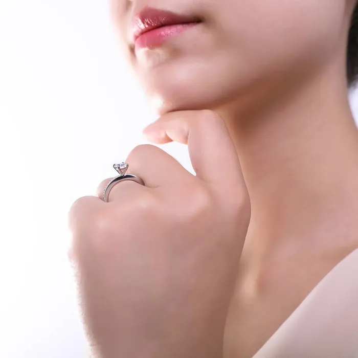 Rings BERRICLE Solitaire 2ct Princess CZ Ring Set in Sterling Silver