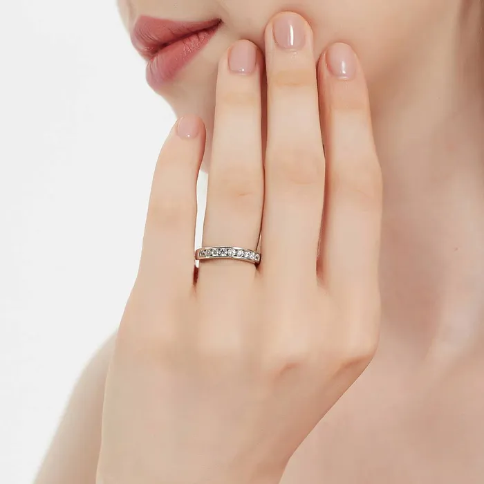 Rings BERRICLE Solitaire 38ct Emerald Cut CZ Ring Set in Sterling Silver