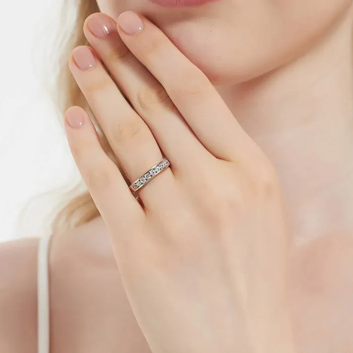 Rings BERRICLE Solitaire 38ct Emerald Cut CZ Ring Set in Sterling Silver